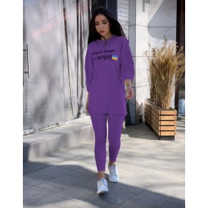 Костюм жіночий  двухнитка Ameli аметист 69-02