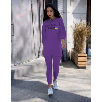 Костюм жіночий  двухнитка Ameli аметист 69-02
